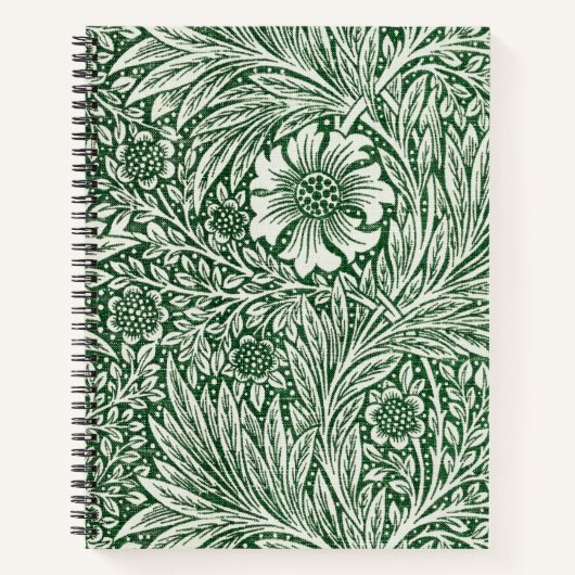 William morris marigold grüne Blume Notizblock (Vorderseite)