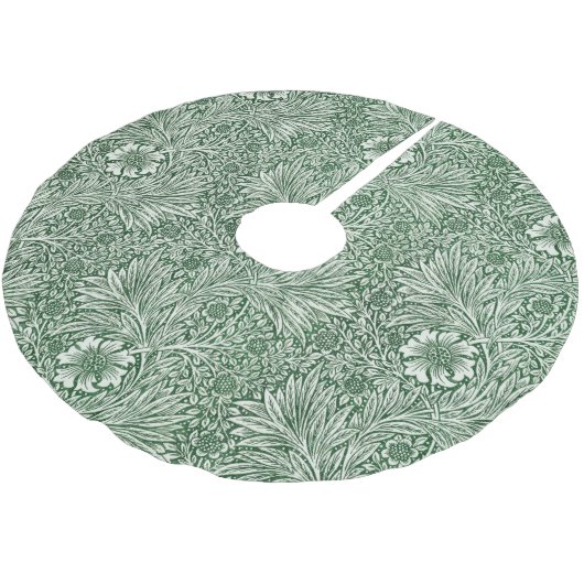 William morris marigold grüne Blume Polyester Weihnachtsbaumdecke (Schrägansicht)