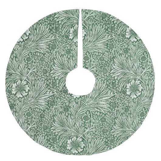 William morris marigold grüne Blume Polyester Weihnachtsbaumdecke (Vorderseite)