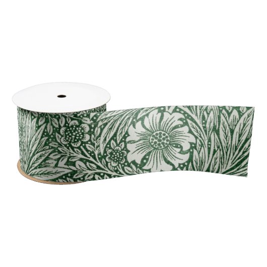 William morris marigold grüne Blume Satinband (Spule)