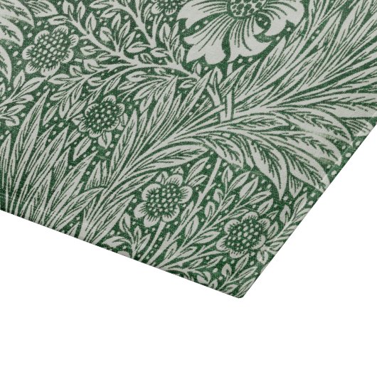 William morris marigold grüne Blume Schneidebrett (Ecke)