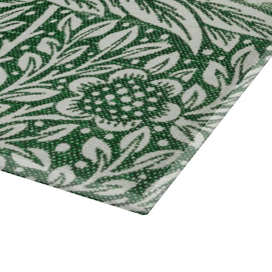 William morris marigold grüne Blume Schneidebrett (Ecke)