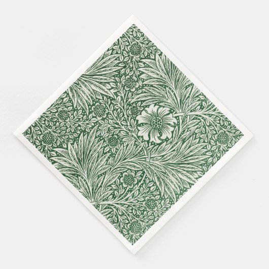 William morris marigold grüne Blume Serviette (Ecke)