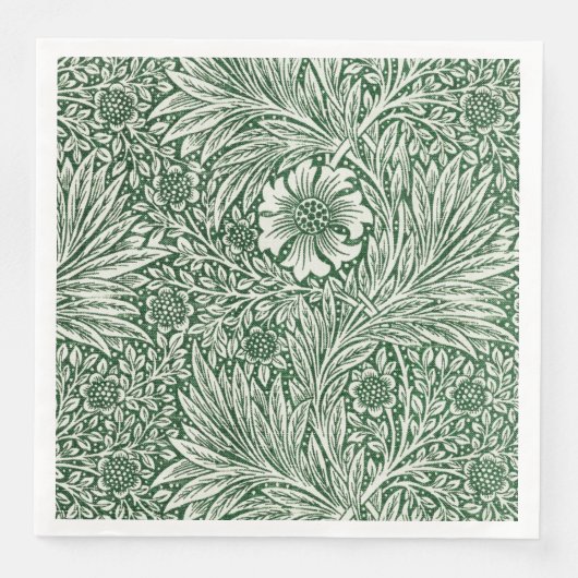 William morris marigold grüne Blume Serviette (Vorderseite)
