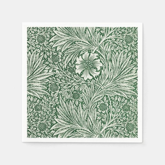 William morris marigold grüne Blume Serviette (Vorderseite)