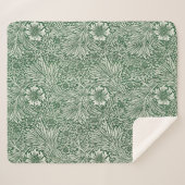 William morris marigold grüne Blume Sherpadecke (Vorderseite (Horizontal))