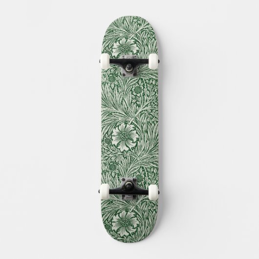 William morris marigold grüne Blume Skateboard (Vorderseite)