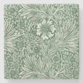 William morris marigold grüne Blume Steinuntersetzer (Vorderseite)