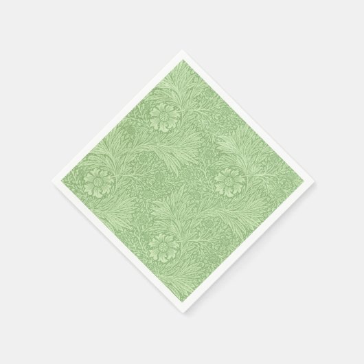 William Morris Marigold (Grünes Muster) Serviette (Ecke)