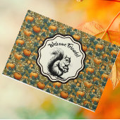 William Morris maßgeschneiderte Pumpkins und Eichh Fußmatte