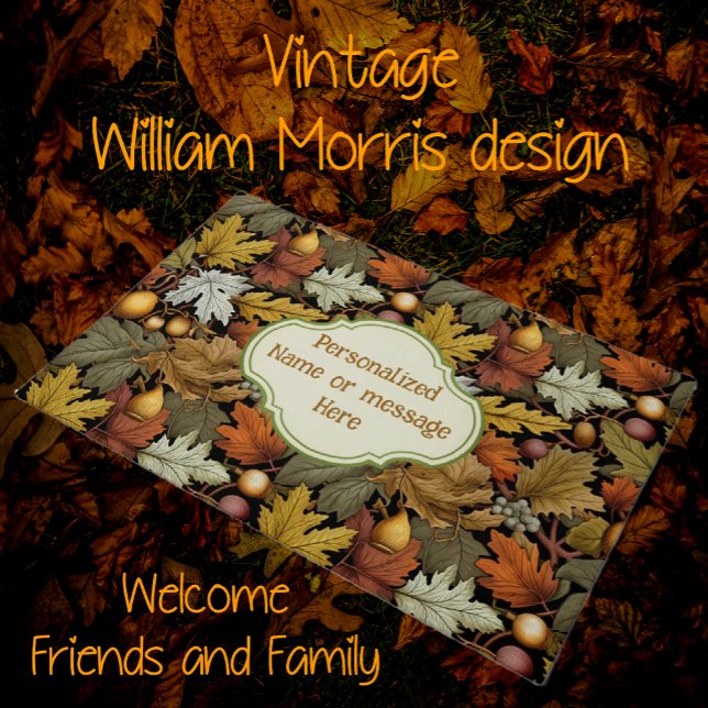 William Morris maßgeschneiderter Herbstgärtner Fußmatte (Personalize it!)