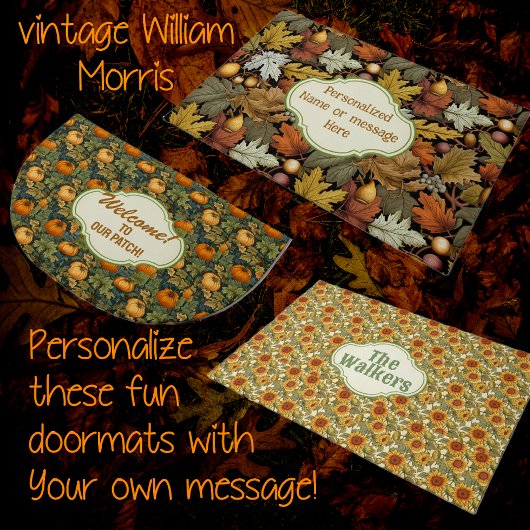William Morris maßgeschneiderter Herbstgärtner Fußmatte