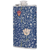 William Morris Medway Blaues Blumenmuster Flachmann (Links)