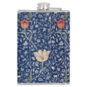 William Morris Medway Blaues Blumenmuster Flachmann (Rückseite)