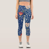 William Morris Medway Blue Blume Classic Capri Leggings (Vorderseite)