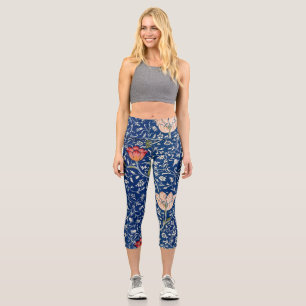 William Morris Medway Blue Blume Classic Capri Leggings