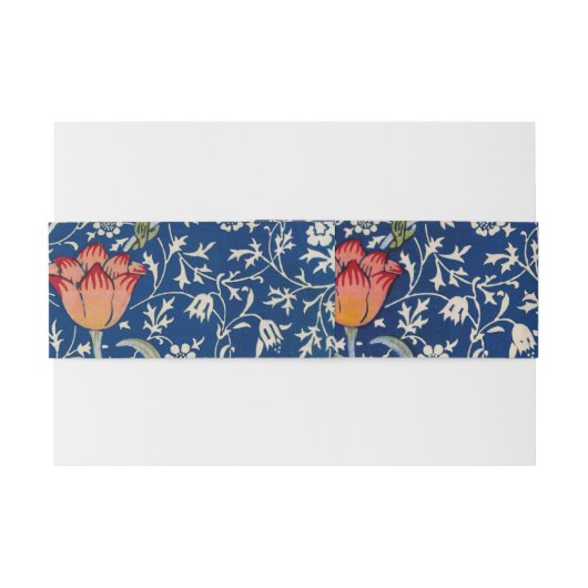 William Morris Medway Blue Floral Einladungsbanderole (Rückseitenbeispiel)
