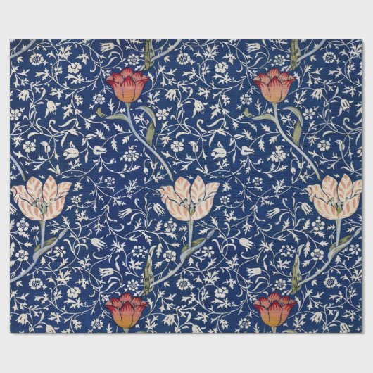 William Morris Medway Blue Floral Geschenkpapier (Flach)