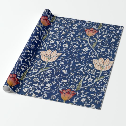 William Morris Medway Blue Floral Geschenkpapier (Ungerollt)