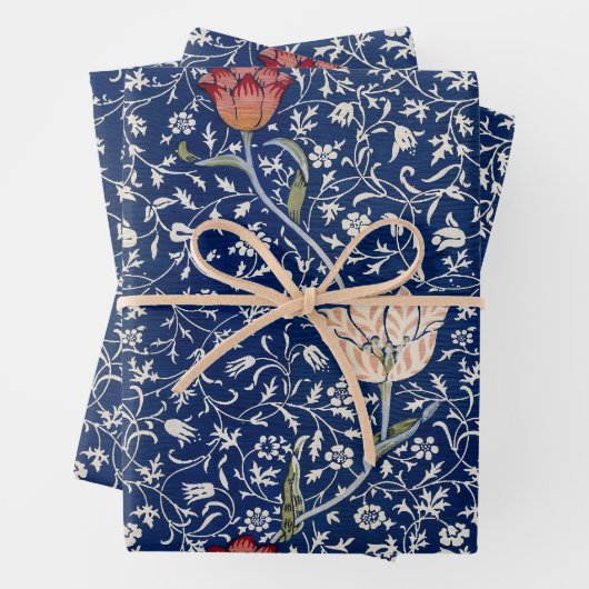 William Morris Medway Blue Floral Geschenkpapier Set (Beispiel)