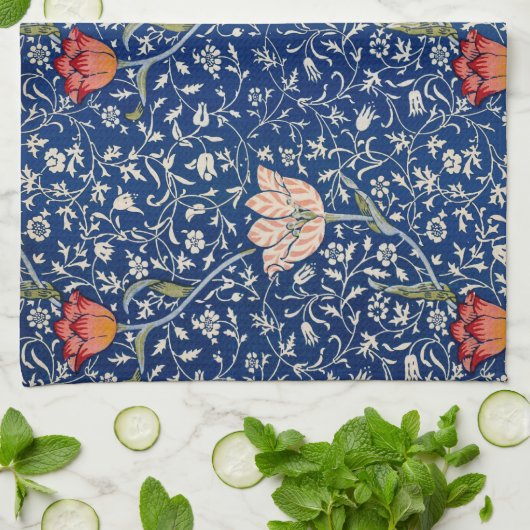 William Morris Medway Blue Floral Geschirrtuch (Gefaltet)