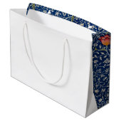 William Morris Medway Blue Floral Große Geschenktüte (Rückseite Schrägansicht)