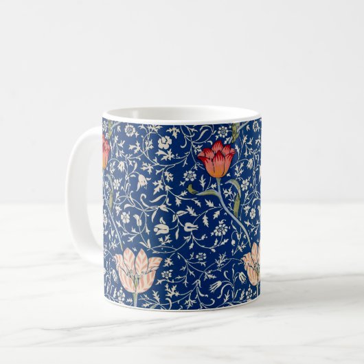 William Morris Medway Blue Floral Kaffeetasse (Vorderseite Links)