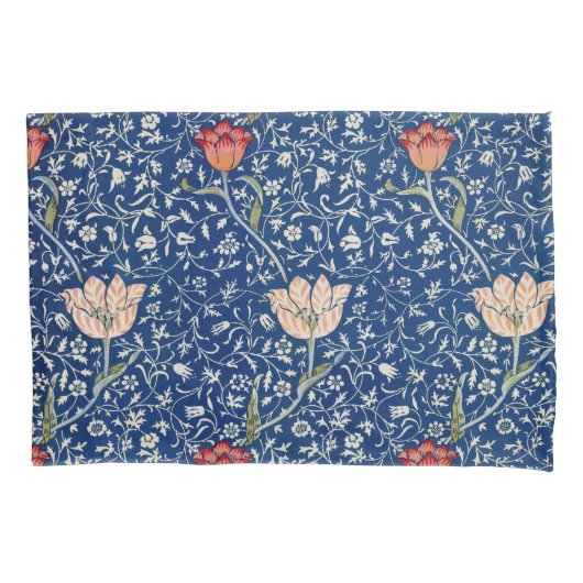 William Morris Medway Blue Floral Kissenbezug (Vorderseite)