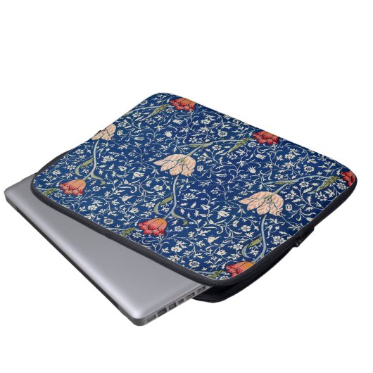William Morris Medway Blue Floral Laptopschutzhülle (Vorne Knopf)