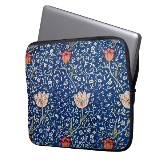 William Morris Medway Blue Floral Laptopschutzhülle (Vorderseite Links)