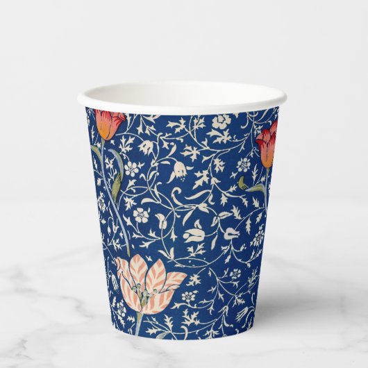 William Morris Medway Blue Floral Pappbecher (Vorderseite)