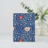 William Morris Medway Blue Floral Postkarte (Stehend Vorderseite)