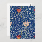 William Morris Medway Blue Floral Postkarte (Vorne/Hinten)