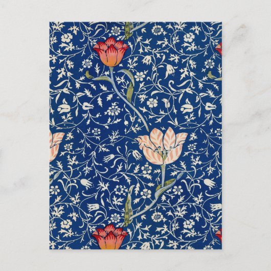 William Morris Medway Blue Floral Postkarte (Vorderseite)