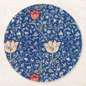 William Morris Medway Blue Floral Runder Pappuntersetzer (Vorderseite)