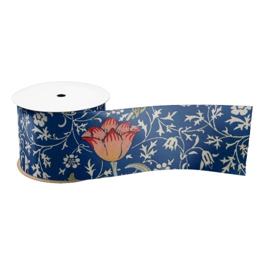 William Morris Medway Blue Floral Satinband (Spule)