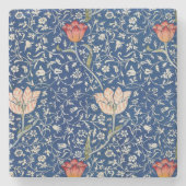 William Morris Medway Blue Floral Steinuntersetzer (Vorderseite)
