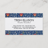 William Morris Medway Blue Floral Visitenkarte (Rückseite)