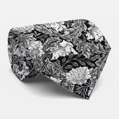 William Morris mit Blumen, schwarz, weiß u. Krawatte (Gerollt)