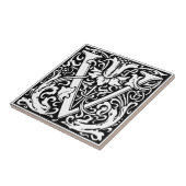 William Morris Mit Monogramm Letter V Fliese (Seite)