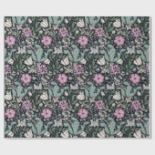 William Morris Mohn Botanical Victorian Tapete Geschenkpapier (Flach)