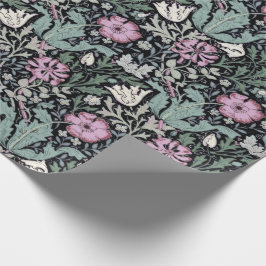 William Morris Mohn Botanical Victorian Tapete Geschenkpapier
