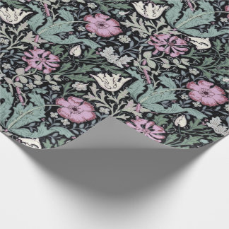 William Morris Mohn Botanical Victorian Tapete Geschenkpapier