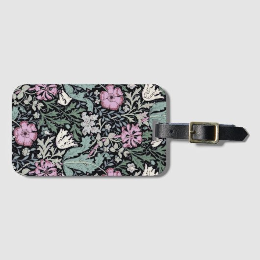 William Morris Mohn Botanical viktorianische Tapet Gepäckanhänger (Vorderseite (Horizontal))