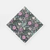 William Morris Mohn Botanical Viktorianisches Tape Serviette (Ecke)