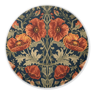 William Morris Mohnblumen Art Nouveau Muster Keramikknauf