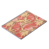 William Morris-Mohnblumen-Blumenkunst Nouveau Notizblock (Linke Seite)