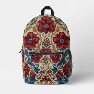 William Morris Mohnblumen im Art Nouveau Stil  Bedruckter Rucksack