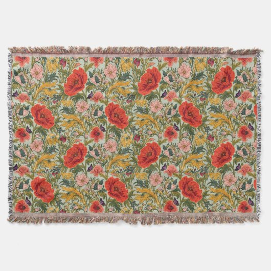 William Morris Mohnblumen im Art Nouveau Stil Decke (Vorderseite)