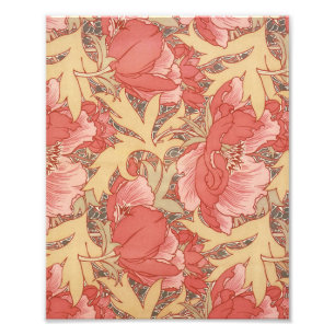 William Morris Mohnblumen im Art Nouveau Stil Fotodruck